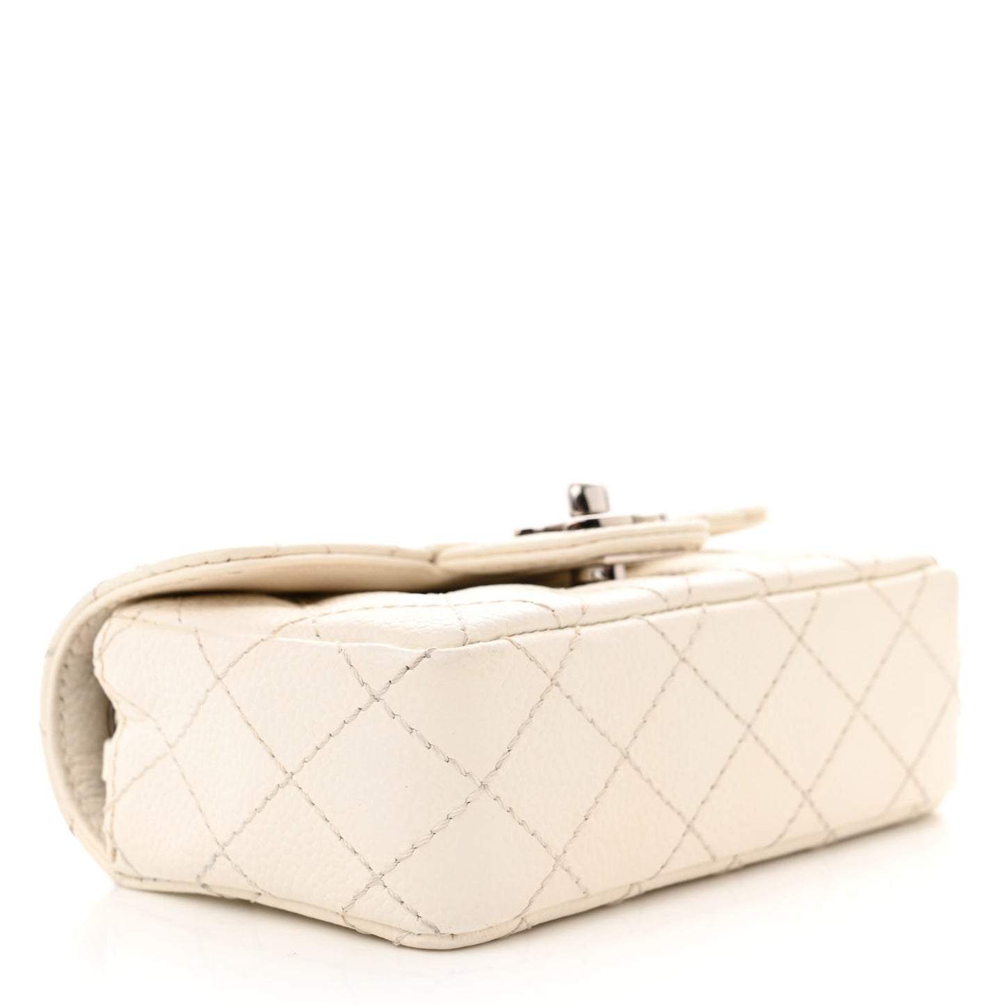 Caviar Quilted Extra Mini Flap White