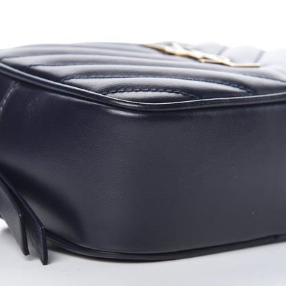 Saint Laurent Calfskin Matelasse Monogram Lou Belt Bag Navy 8 of 10