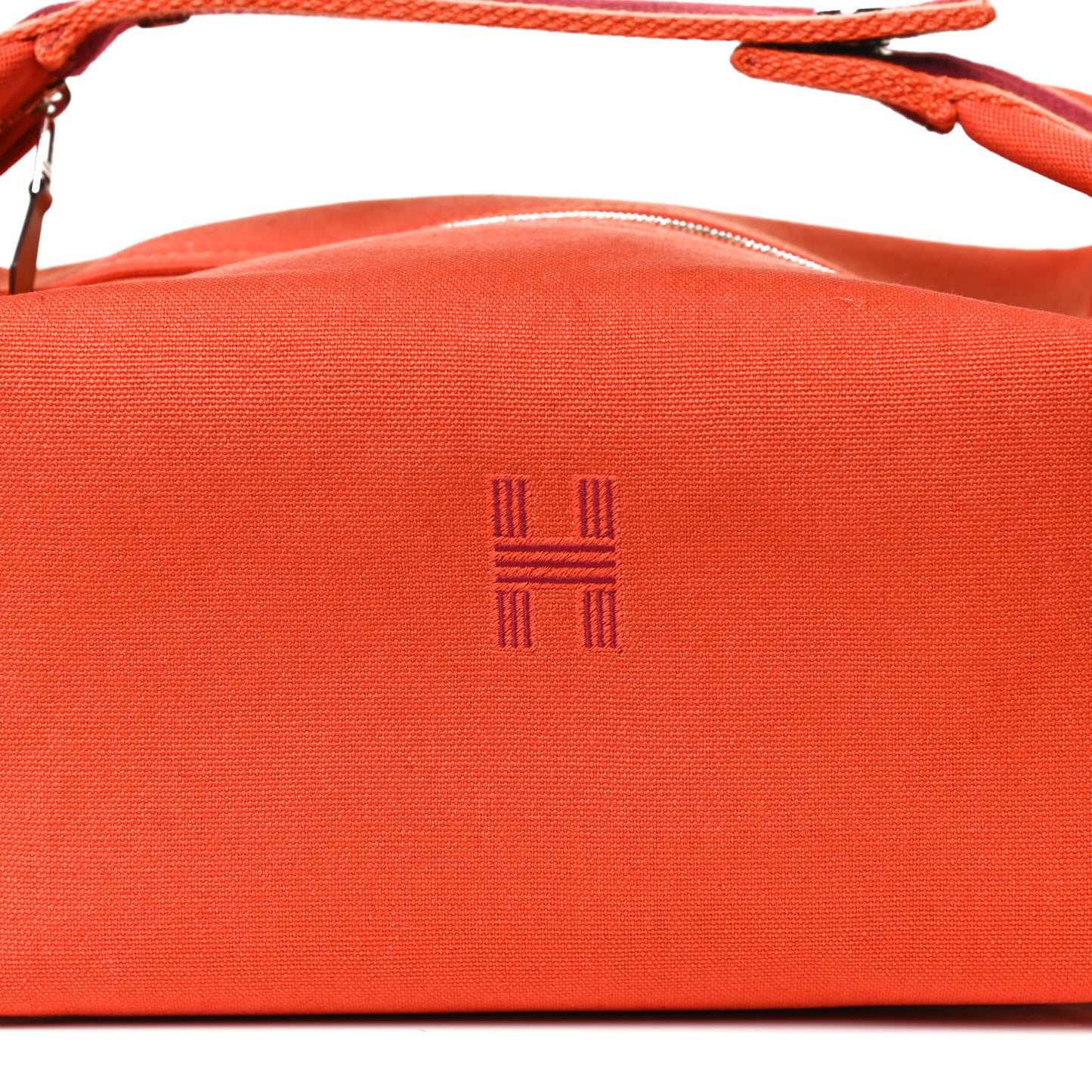 Canvas Large Bride-A-Brac Pouch Orange Feu Burgundy