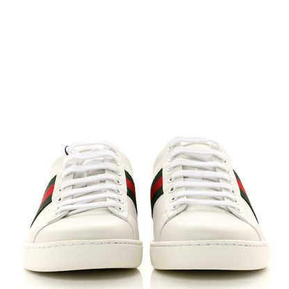 Gucci Calfskin Crocodile Web Womens Ace Sneakers 35.5 White Green 2 of 9