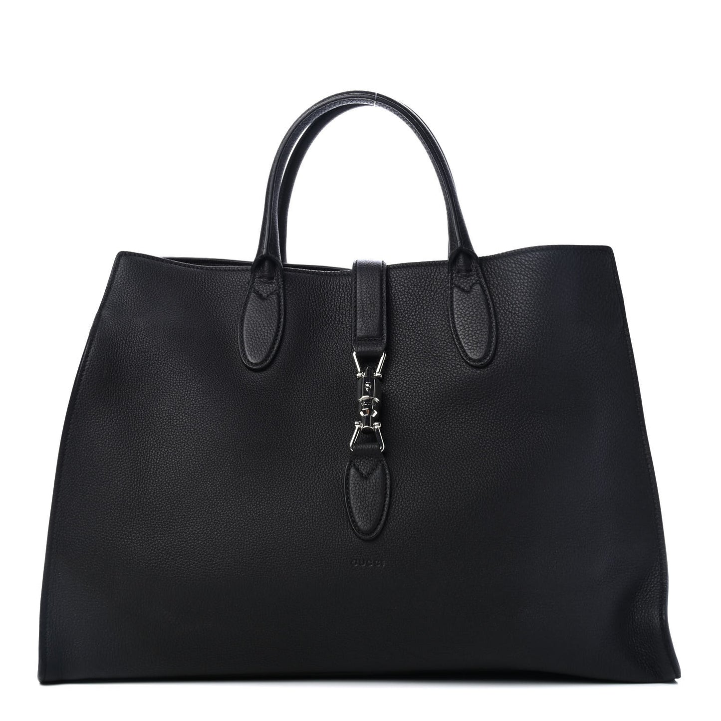 Soft Calfskin Medium Jackie Top Handle Bag Black