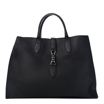 Gucci Soft Calfskin Medium Jackie Top Handle Bag Black 1 of 4