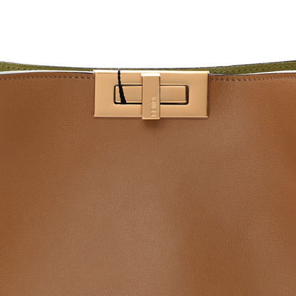 Fendi Vitello Medium Fendi Way Cappuccino Rain Forest 7 of 9