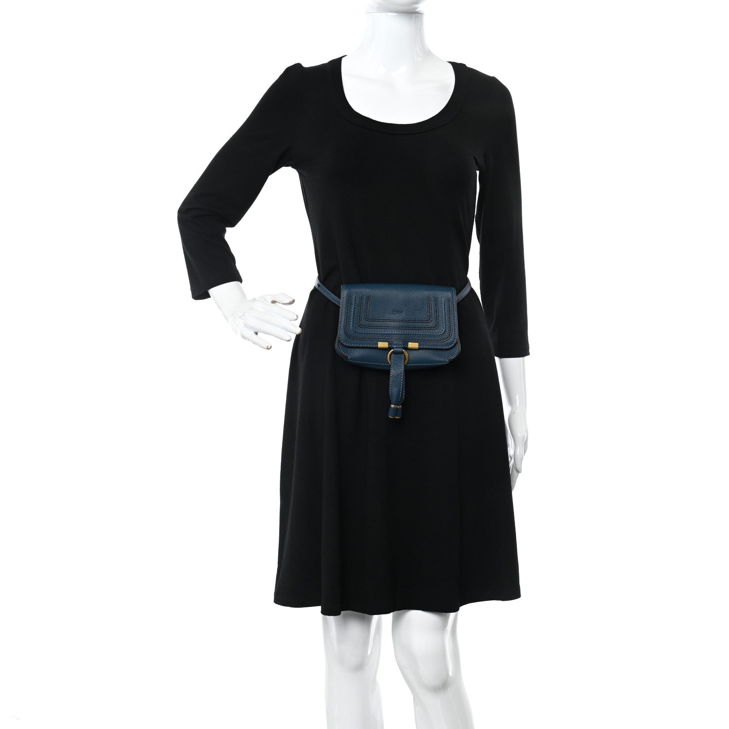 Chloe Calfskin Marcie Convertible Belt Bag Royal Navy 2 of 11