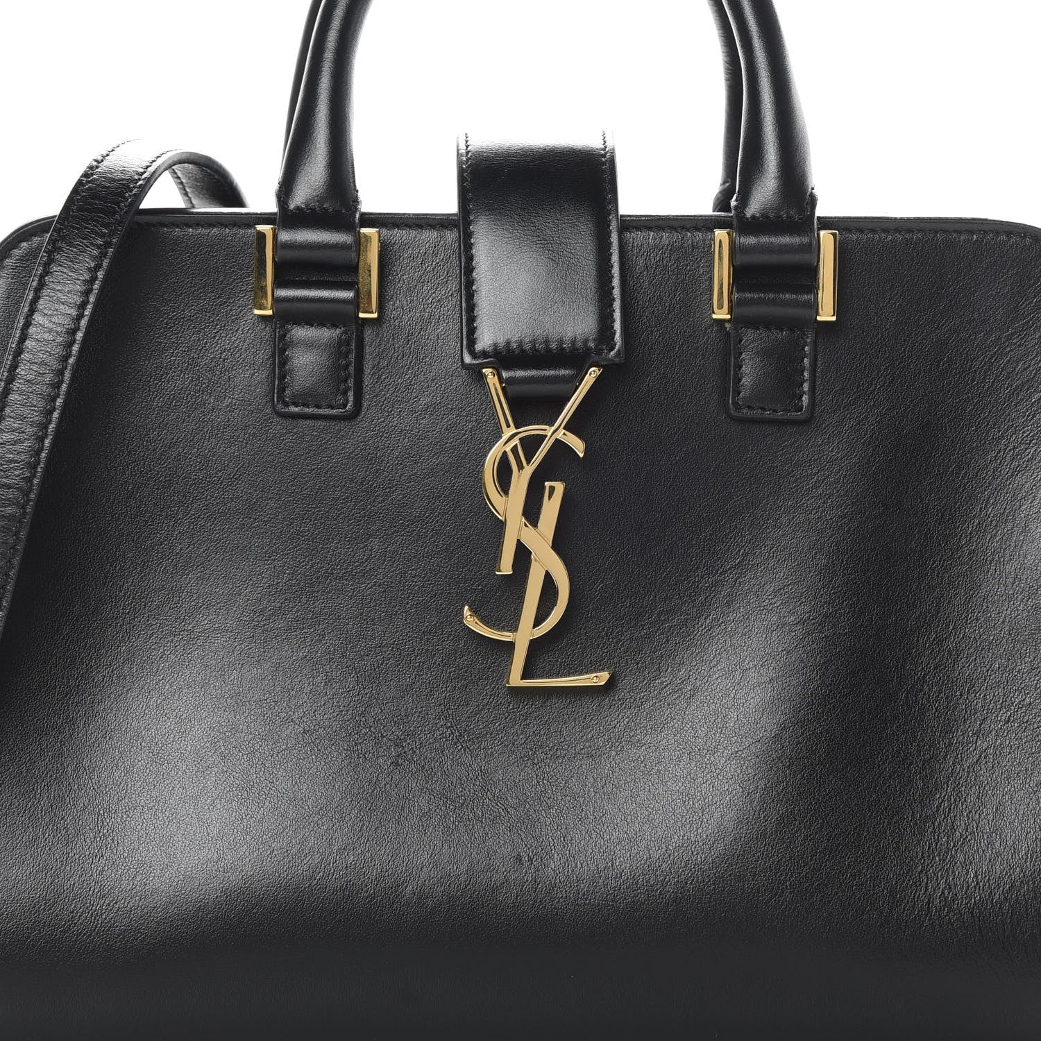 Saint Laurent Calfskin Monogram Baby Cabas Black 8 of 12