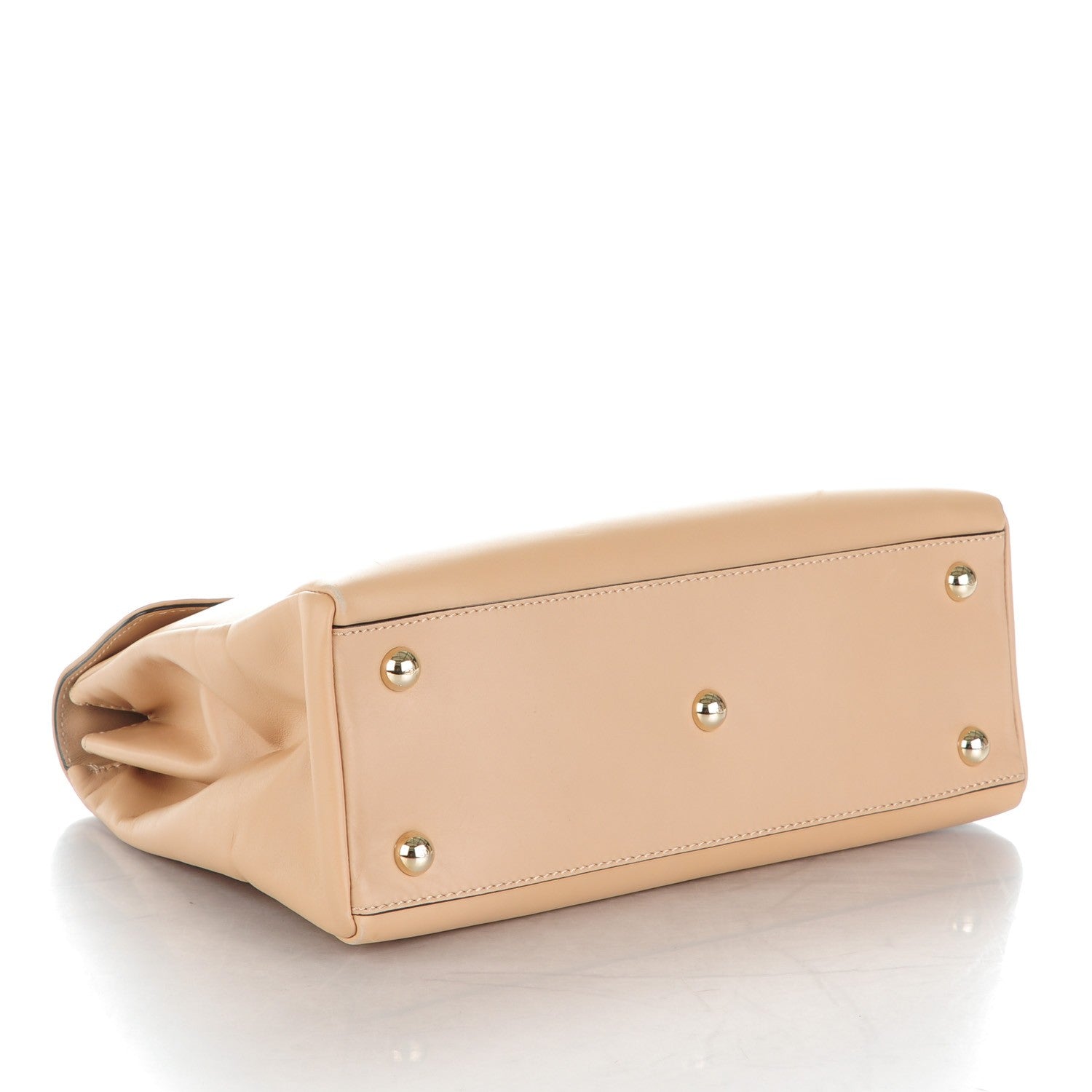 Valentino Garavani Vitello Large Rockstud Flap Satchel Poudre 4 of 8