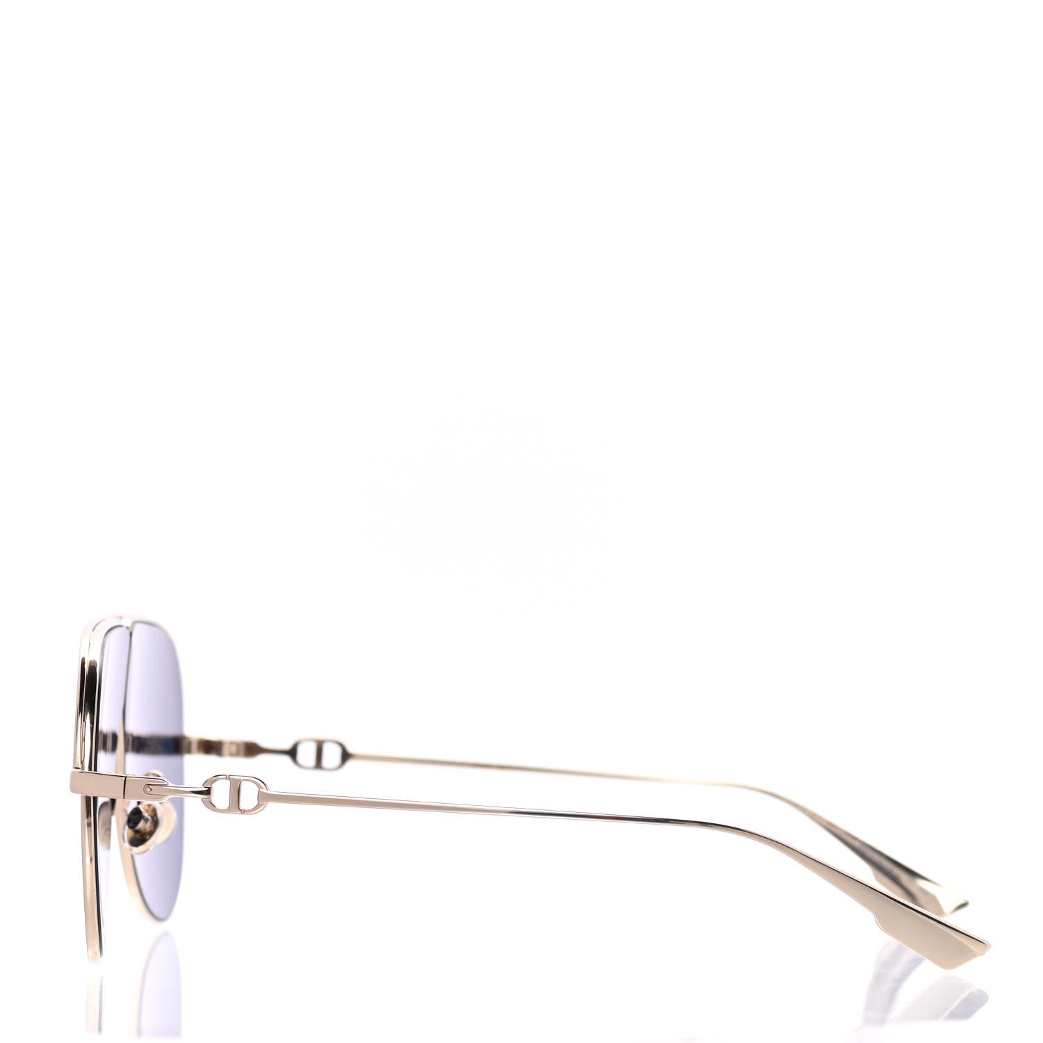 Christian Dior Metal Camp Aviator Sunglasses Gold 3 of 6