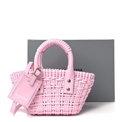Balenciaga Faux Calfskin Braided Varnished XXS Bistro Basket Candy Pink 10 of 10