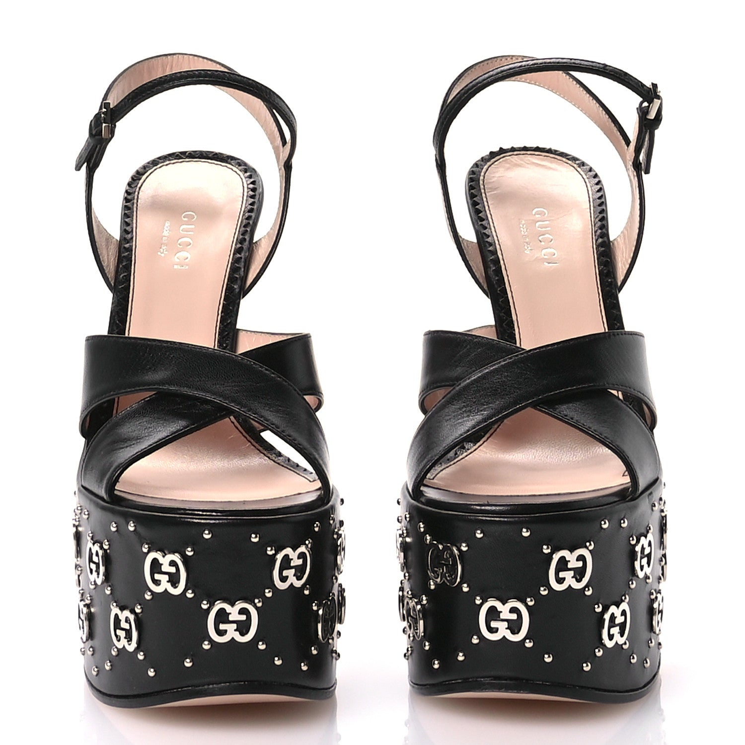 Gucci Malaga Kid Interlocking G Studs 155mm Platform Sandals 35 35 Black 3 of 8