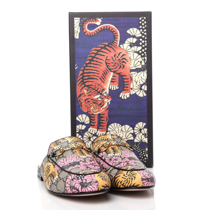 Gucci GG Supreme Monogram Bengal Womens Princetown Slippers 39.5 Beige Crop Pink 11 of 11