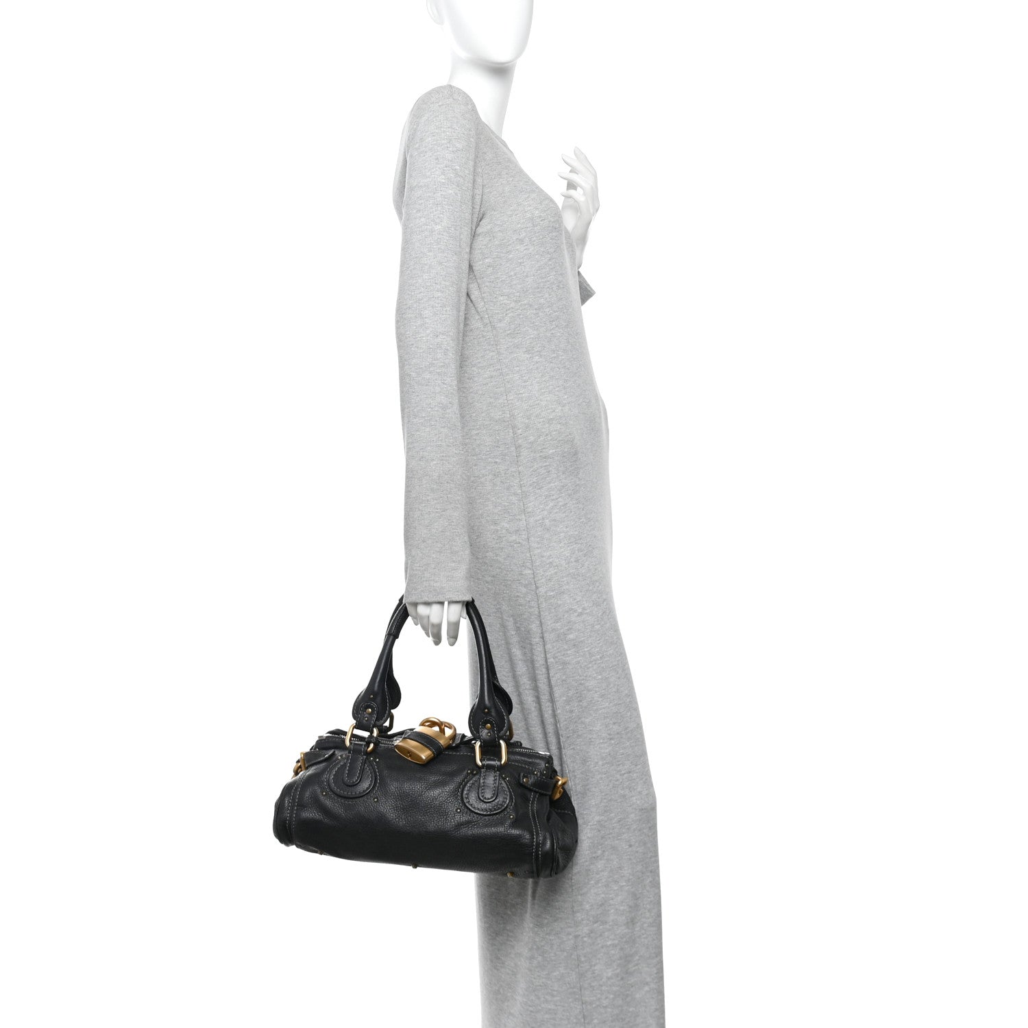 Chloe Calfskin Medium Paddington Satchel Black 2 of 9