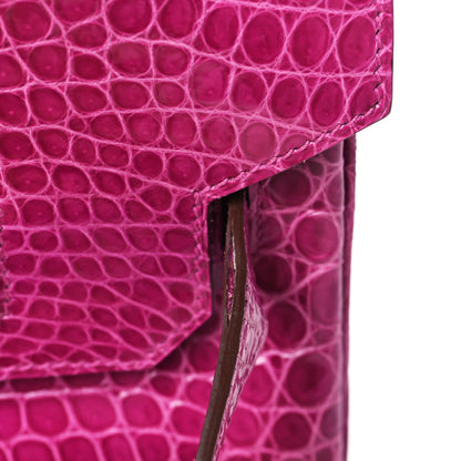 Hermes Shiny Porosus Crocodile Birkin 35 Rose Scheherazade 11 of 11