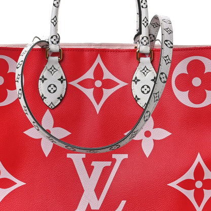 Louis Vuitton Monogram Giant Onthego GM Rouge Rose 7 of 14