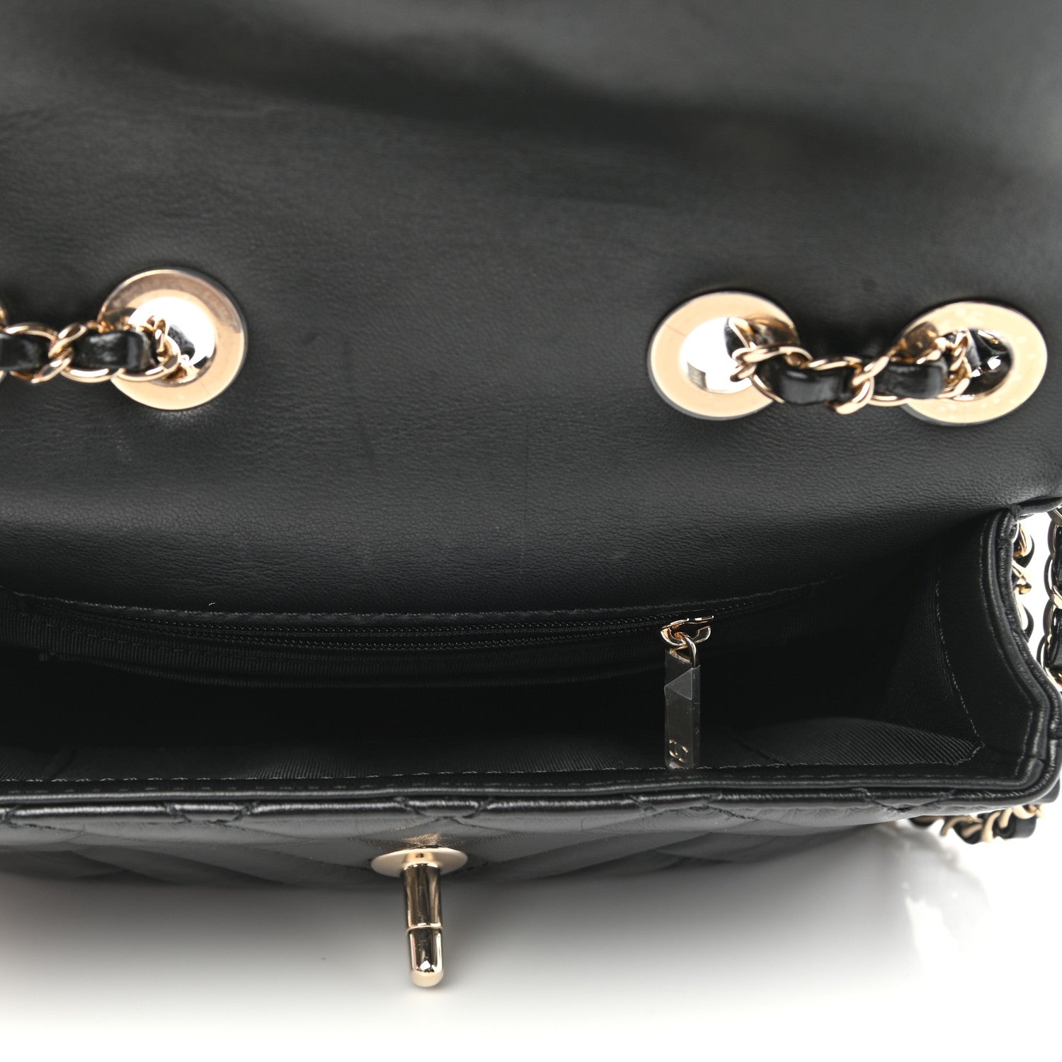 Chanel Shiny Lambskin Quilted Small Montcoco Flap Black 5 of 11