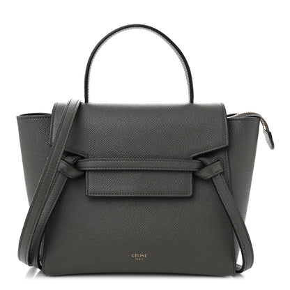 Celine Grained Calfskin Nano Belt Bag Grey 1 of 12