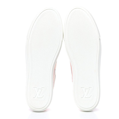 Louis Vuitton Damier Azur Stellar Sneakers 40 Rose Ballerine 5 of 8
