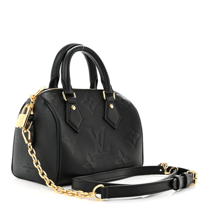 Louis Vuitton Empreinte Monogram Giant Speedy Bandouliere 20 Black 3 of 10