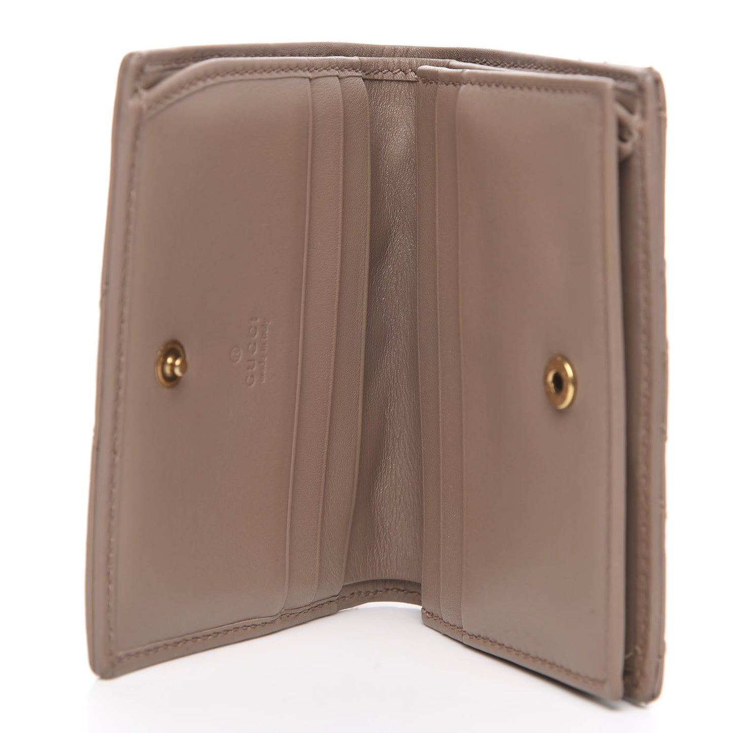 Calfskin Matelasse GG Marmont Card Case Porcelain Rose