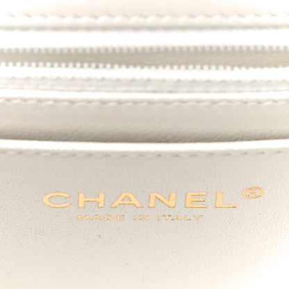 Chanel Iridescent Calfskin Quilted Mini Rectangular Flap White 5 of 10