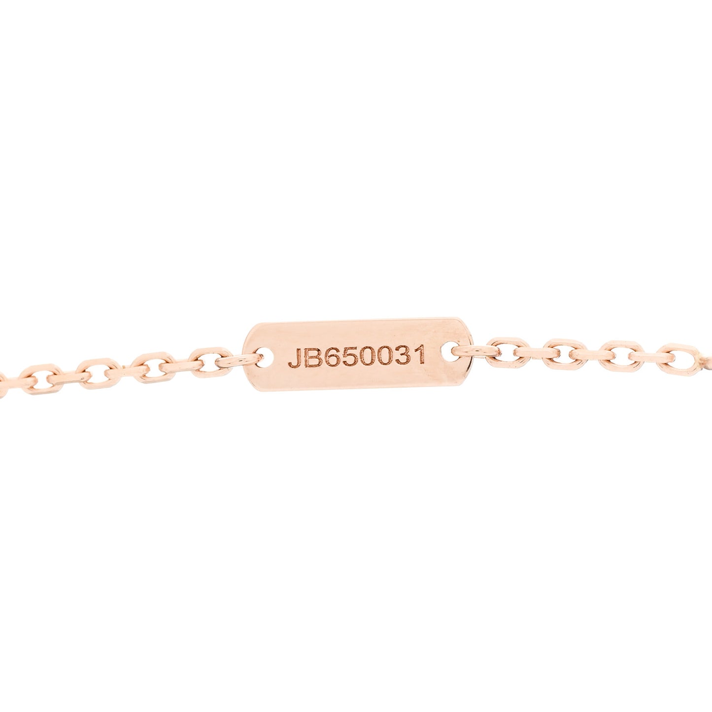 18K Rose Gold Diamond Vintage Alhambra Pendant Necklace