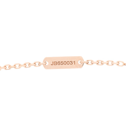 Van Cleef & Arpels 18K Rose Gold Diamond Vintage Alhambra Pendant Necklace 5 of 6