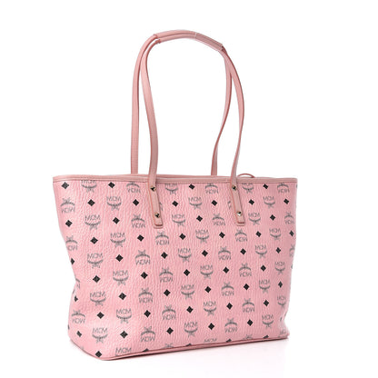 MCM Visetos Medium Anya Shopper Tote Light Pink 3 of 10