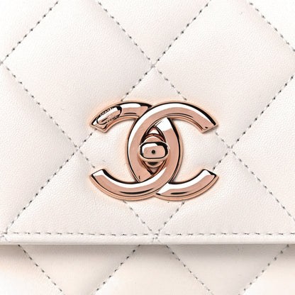Chanel Lambskin Quilted Small Trendy CC Dual Handle Flap Bag White 9 of 13