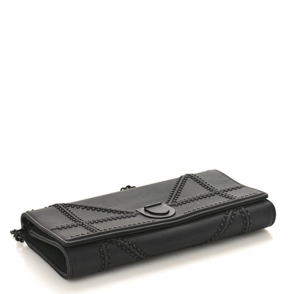 Christian Dior Ultra Matte Calfskin Studded Diorama Croisiere Chain Wallet Black 4 of 11