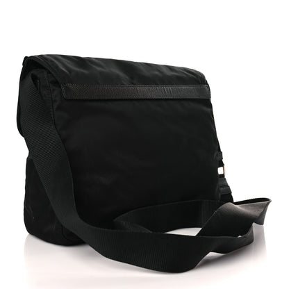 Prada Tessuto Nylon Saffiano Small Vela Messenger Black 3 of 9