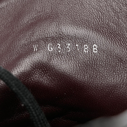 Chanel Crackled Calfskin Velvet Pearl Combat Short Boots 41 Black 7 of 8