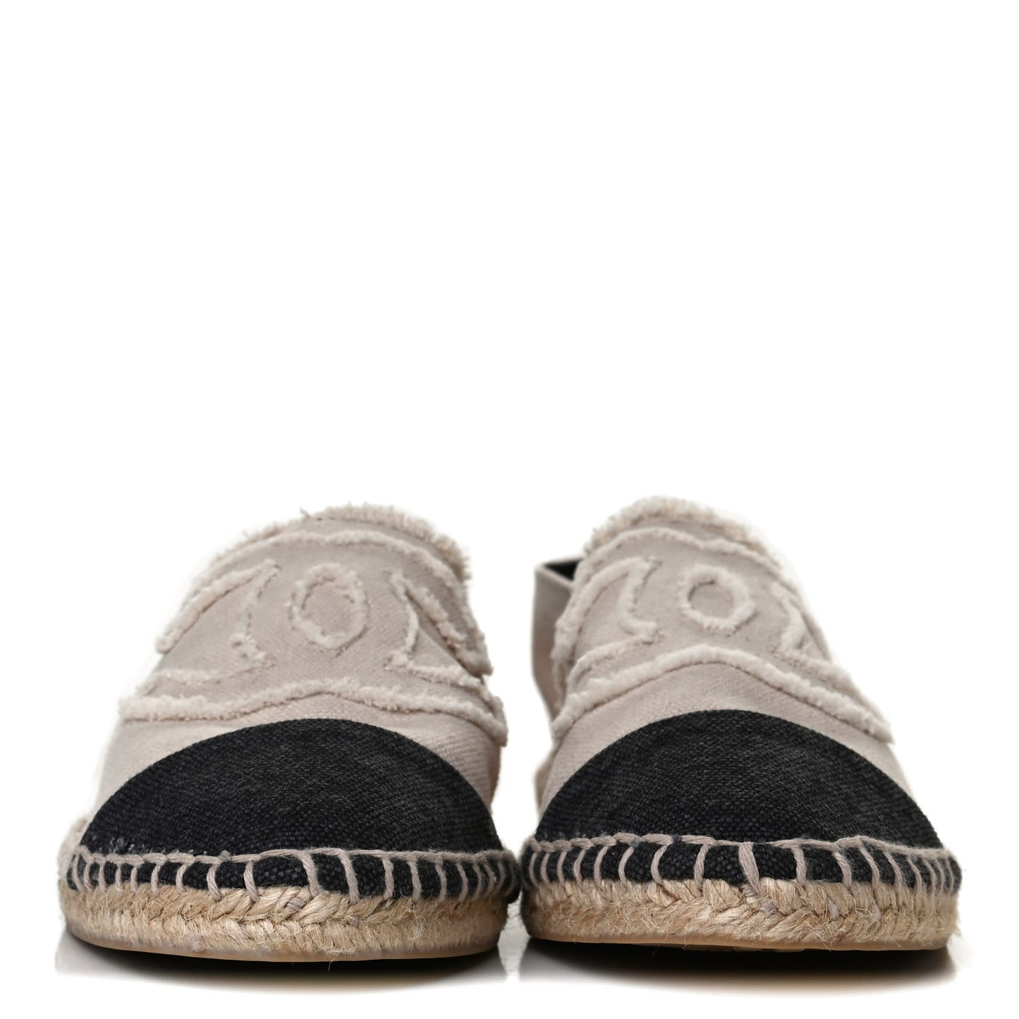 Canvas CC Espadrilles 39 Beige Clair Black