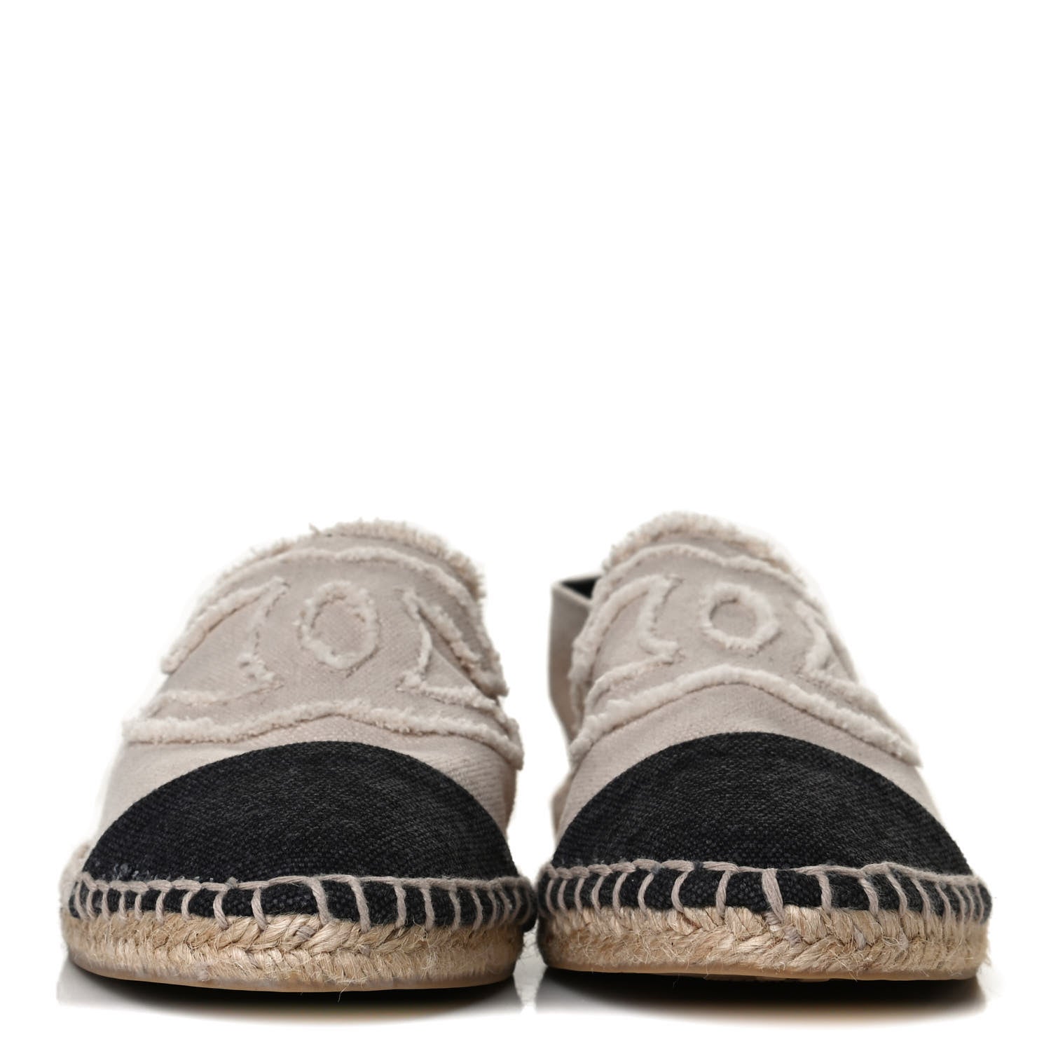 Chanel Canvas CC Espadrilles 39 Beige Clair Black 2 of 11