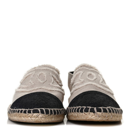 Chanel Canvas CC Espadrilles 39 Beige Clair Black 2 of 11