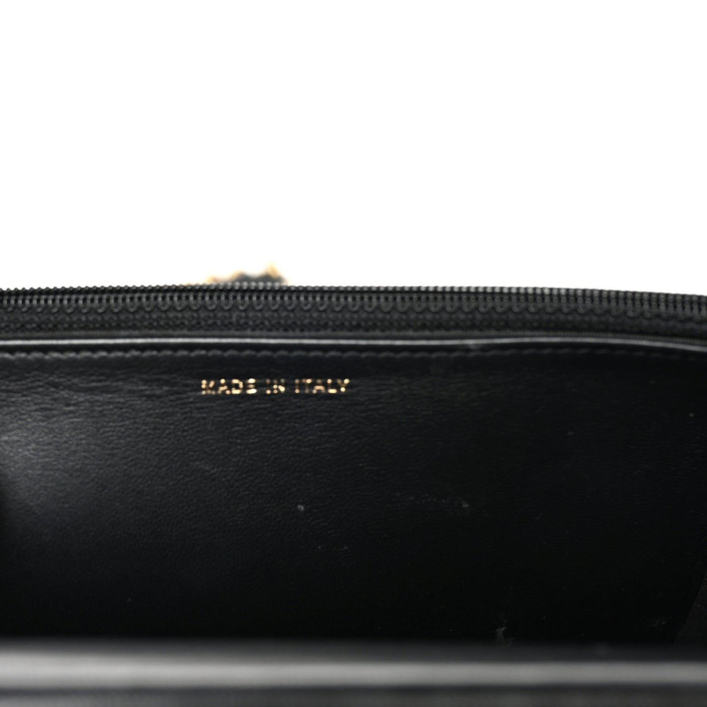 Calfskin Chevron Boy Wallet On Chain WOC Black