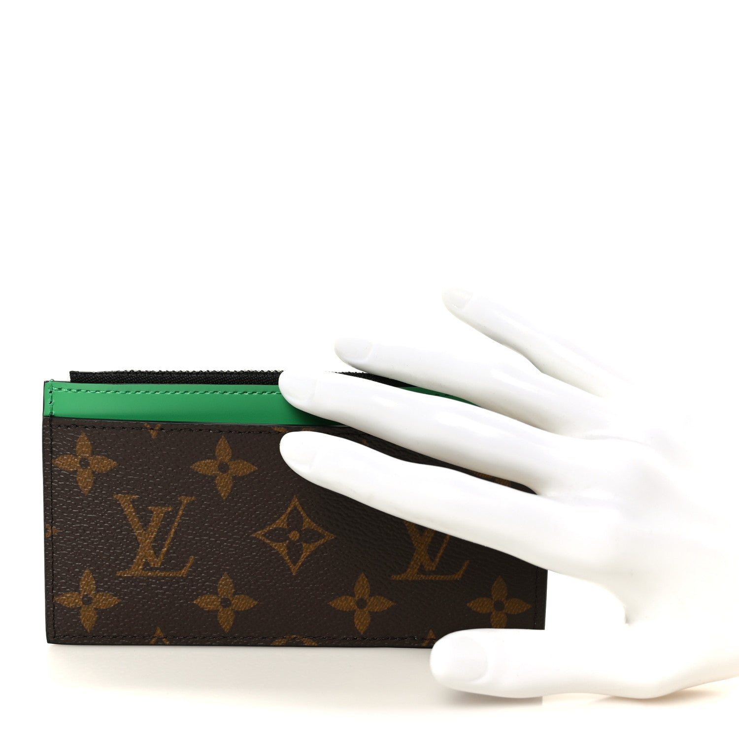 Louis Vuitton Monogram Calfskin Coin Card Holder Minty Green 2 of 8