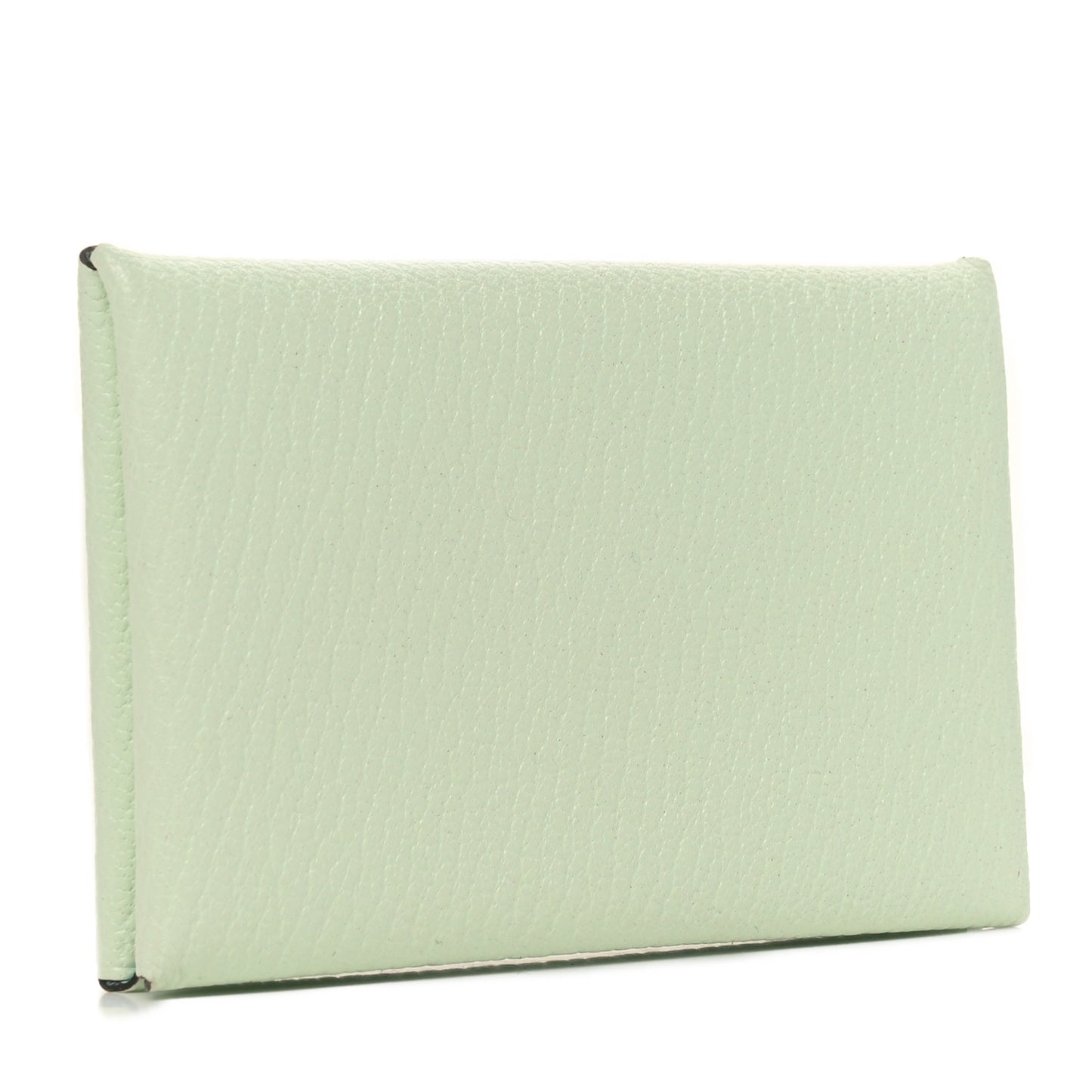 Chevre Mysore Verso Calvi Card Case Vert Fizz Bleu Zephyr