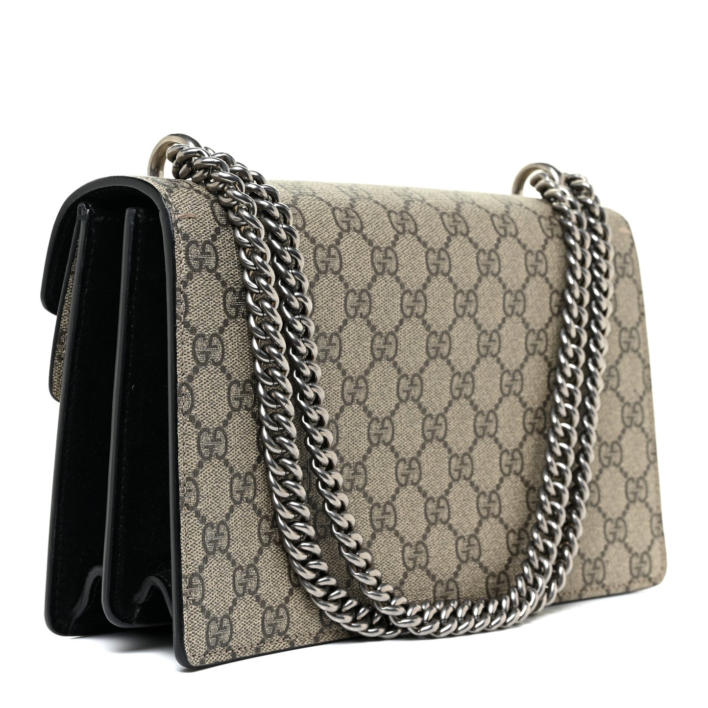 GG Supreme Monogram Small Dionysus Shoulder Bag Black