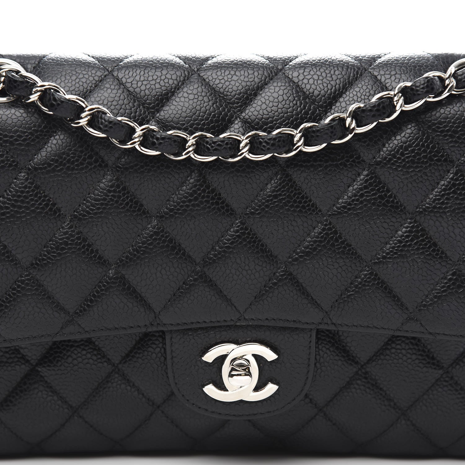 Chanel Caviar Quilted Medium Double Flap Black 10 of 10