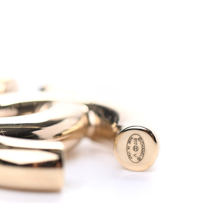 Chanel Metal Large CC Earrings Light Gold 4 of 5