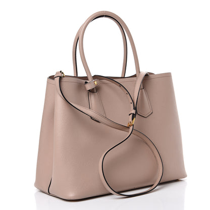 Prada Saffiano Cuir Medium Double Bag Cipria 2 of 12