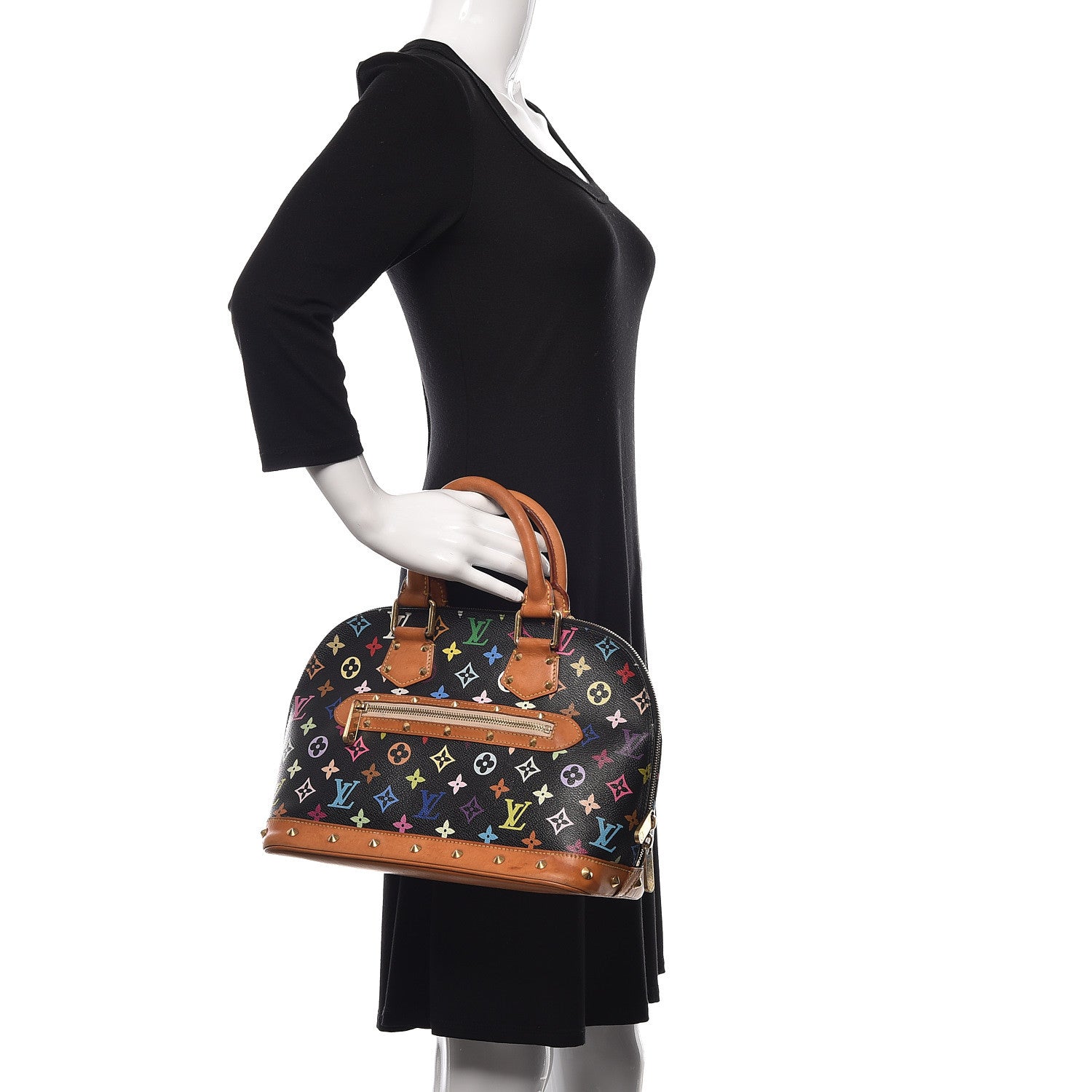 Louis Vuitton Monogram Multicolor Alma Black 2 of 22