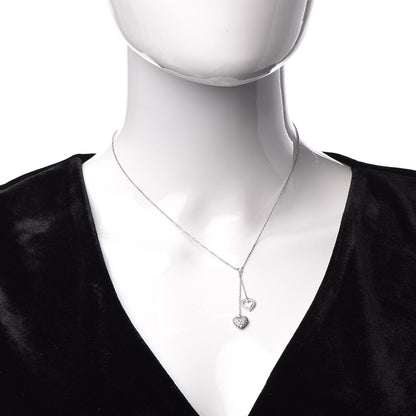 Tiffany Platinum Diamonds Heart Lariat Necklace 2 of 7