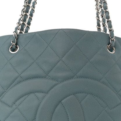 Chanel Caviar Quilted Timeless CC Tote Blue 8 of 15