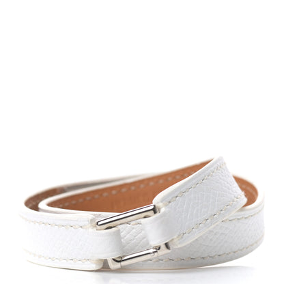 Hermes Epsom Rivale Double Tour Bracelet XS White 3 of 5
