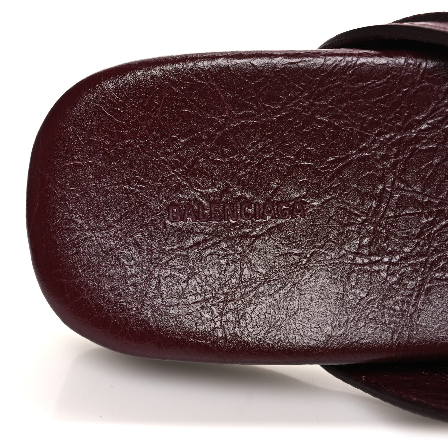 Balenciaga Agneau Arena Cagole Cosy Mules 38 Dark Red 9 of 11