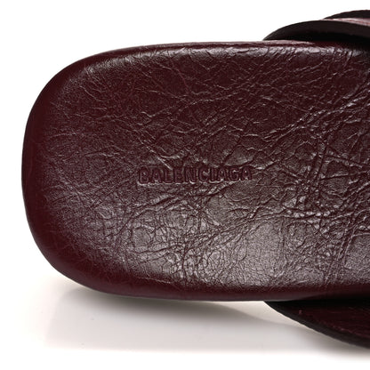 Balenciaga Agneau Arena Cagole Cosy Mules 38 Dark Red 9 of 11