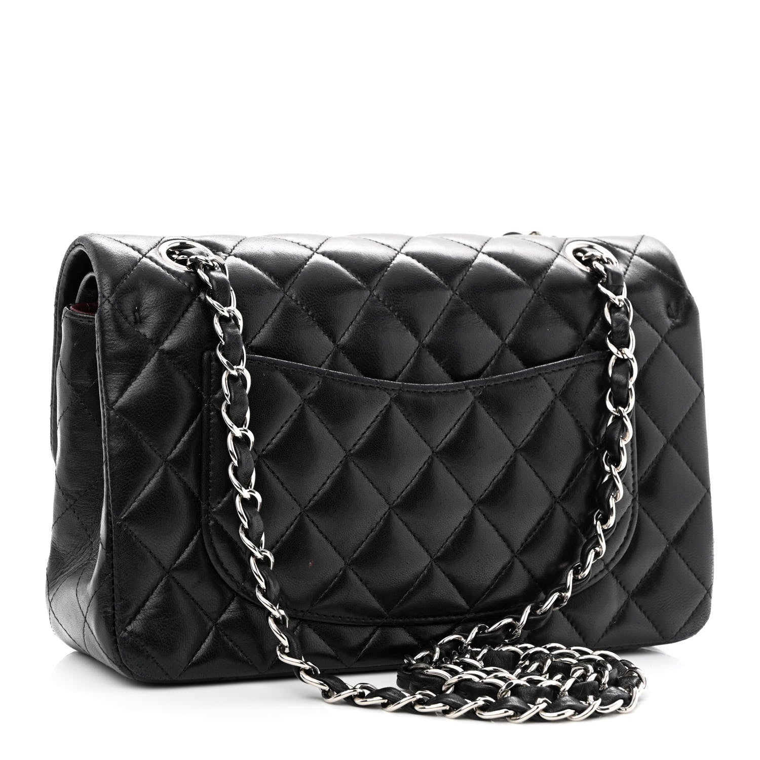 Chanel Lambskin Quilted Small Double Flap Black 2 of 14
