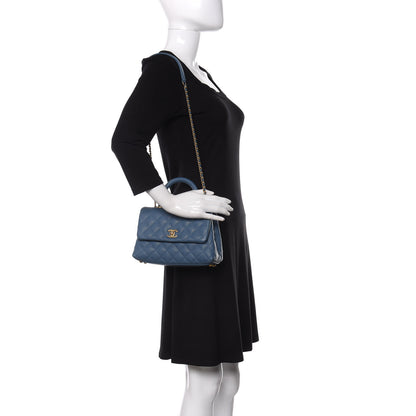 Chanel Caviar Quilted Mini Coco Handle Flap Blue 2 of 10