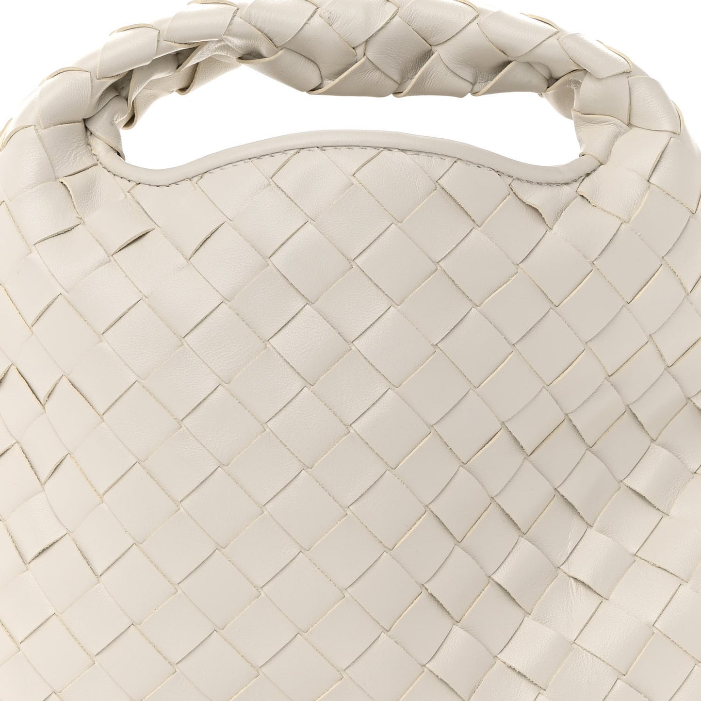 Calfskin Intrecciato Mini Hop White