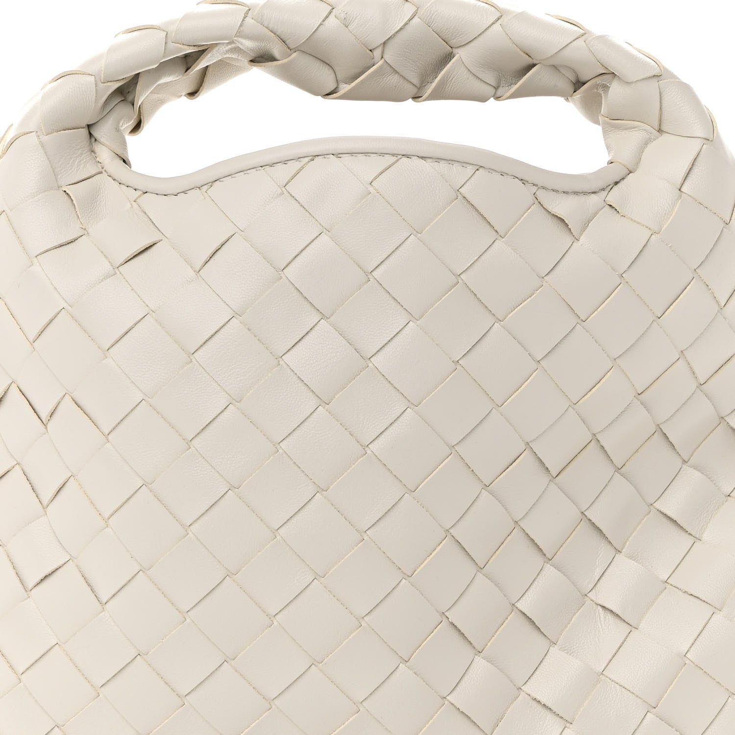 Bottega Veneta Calfskin Intrecciato Mini Hop White 8 of 10